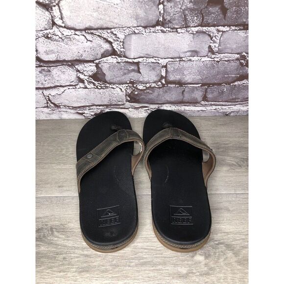 Reef Gray Synthetic Flip-Flops ￼Casual Beach Sandals Men Sz 11M US/44EU - Picture 16 of 16